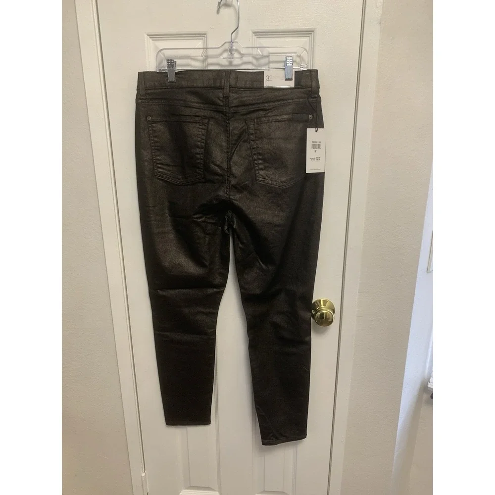 NWT 7 For All Mankind Women's Highwaist Ankle Gwenevere Jean Black 32 x 26